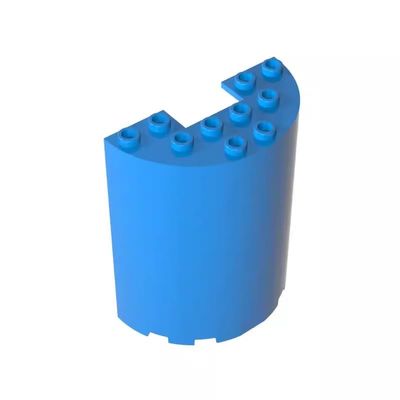 Gobricks GDS-1137 87926 35347 Cylinder Half 3x6x6 With 1X2 Cutout, 10 pcs