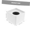 BESTonZON 2pcs Square Shaped Abs Microphone Logo Flag for Interviews White Portable Design for Ktv Hosts Creative Engraving Space Easy to Carry view 2
