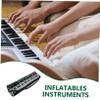 Toyvian Inflatable Electronic Keyboard Toy PVC Inflatable Party Props PVC Party Decorations Instrument Beach Photo Booth Props Instrument Supplies Guitar Child view 3