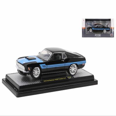 1970 Gambler 514 Black with Blue Stripes Limited Edition to 6650 Pieces Worldwide 1/24 Diecast Model Car by M2 40300-113A