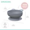melii Silicone Suction Bowls for Babies and Toddlers, Bulldog, 10.1 oz - 2 Pack, 100% Food Grade Silicone, Animal Shaped, BPA Free, Dishwasher & Microwave Safe view 3