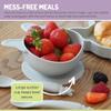 melii Silicone Suction Bowls for Babies and Toddlers, Bulldog, 10.1 oz - 2 Pack, 100% Food Grade Silicone, Animal Shaped, BPA Free, Dishwasher & Microwave Safe view 4