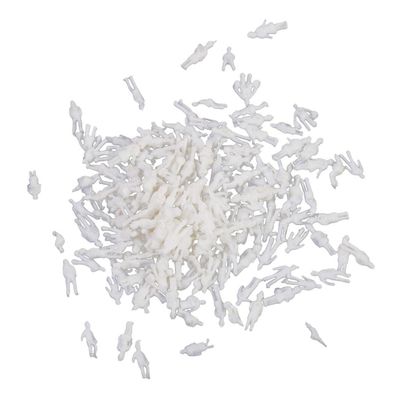 kowaku 200 Pieces Mini Unpainted People Model Action Figrues for Building Layout Scene DIY Parts, 1:300