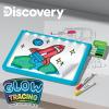 Discovery Glow Tracing Light-Up Art Tablet  Includes 10 Templates, 10 Blank Sheets, 6 Washable Markers| Writing Drawing Tablet for Kids| Craft Kit for Boys Girls| Doodle Board Drawing Pad Toy Gift view 3
