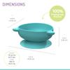 melii Silicone Suction Bowls for Babies and Toddlers, Shark, 10.1 oz - 2 Pack, 100% Food Grade Silicone, Animal Shaped, BPA Free, Dishwasher & Microwave Safe view 3