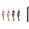 1/6 Scale Female Body,12inch Super Flexible Medium Bust Thin and Small Type Female Seamless Action Figure Body Collection (S26B Brown Skin 10.6inch Tall) view 2