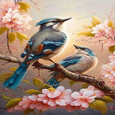Pink Floral Bird Wooden Jigsaw Puzzles 500 Pieces - 500 Piece Jigsaw Puzzle 15 X 20 Inches, Fun Indoor Activity - Gift Poster, Patience Enhancing Stress Relief Game