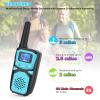 Walkie Talkies for Kids Rechargeable, 2 Pack Long Range Walkie-Talkie for Small 2 Way Radio Hands-Free Outdoor Camping, Hiking Talki with Wearable Lanyard Birthday Xmas Toys Gifts for Boys Girls Kids view 2