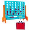 Costzon Giant 4 in a Row Connect Game, 2-in-1 Jumbo 4-to-Score Game Set with Carrying Bag, Fun Family Party Game, Indoor Outdoor Yard Game for Kids Adults, Freestanding/Wall Mount (Orange) view 1