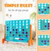 Costzon Giant 4 in a Row Connect Game, 2-in-1 Jumbo 4-to-Score Game Set with Carrying Bag, Fun Family Party Game, Indoor Outdoor Yard Game for Kids Adults, Freestanding/Wall Mount (Orange) view 3