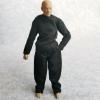 1:12 Scale Fabric T-Shirt + Pant for 6 inch 1/12 Man Thin Small Action Figure Clothes (Black Black) view 4