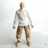 1:12 Scale Fabric T-Shirt + Pant for 6 inch 1/12 Man Thin Small Action Figure Clothes (White Khaki) view 2