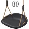 SELEWARE Heavy Duty Swing Seat for Adults Kids Tree Swing with Weather Proof Ropes Swing Set Accessories for Backyard Patio Garden Playground, Height Adjustable Black view 1