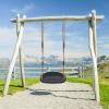 SELEWARE Heavy Duty Swing Seat for Adults Kids Tree Swing with Weather Proof Ropes Swing Set Accessories for Backyard Patio Garden Playground, Height Adjustable Black view 4