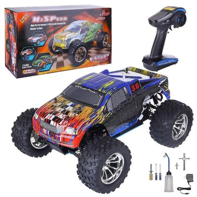 BINGXMF 1/10 Nitro RC Truck 80KM/H Fast Nitro Gas Power Car 4WD Hhigh Speed Off Road Climbing Truck Buggy for Adult 18CXP Gas-Engine Remote Control Truck RTR Hobby Racing Vehicle Short Course Crawler