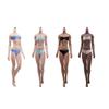 1/6 Scale Female Action Figure Body, 12inch Girl Seamless Super Flexible Pale/Suntan Figure Body Doll (S22B-Brown Skin/Middle Bust Muscular Body) view 1