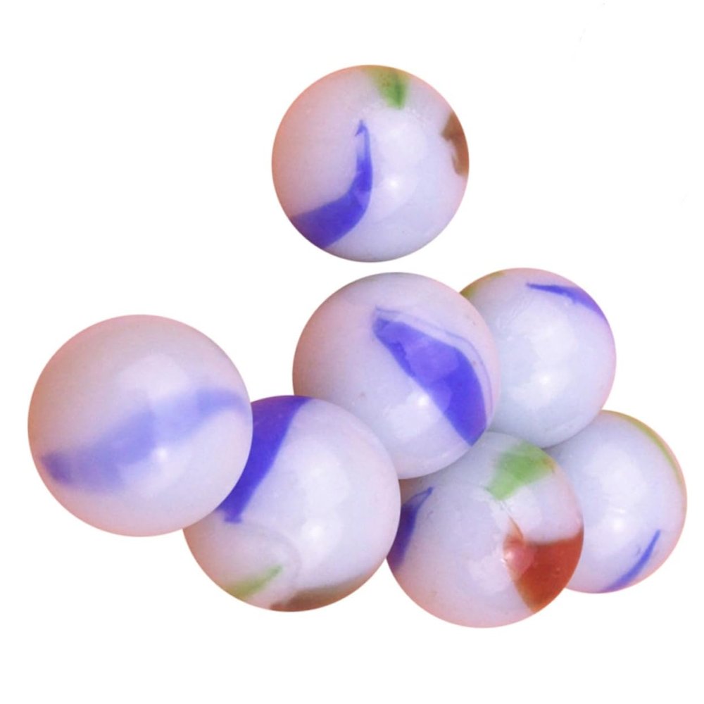 Toyvian 50pcs Glass Marbles Pattern for Boy Girl Crafts Decorative Beads for Home Decor and Creative Projects Smooth Texture and Lightweight Design