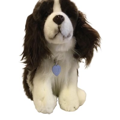 Springer Spaniel 12" Plush Toy Dog Plushie Can Be Personalized & Customized With An Engraved Tag, Collar and Stunning Gift Wrap