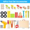 Kids Tool Set with Electric Drill, 46 Pcs Wooden Toddler Play Tools Set with Tool Box, Montessori STEM Educational Construction Building Toy for 3 4 5 6 Year Old Boys Girls Birthday Gifts view 2