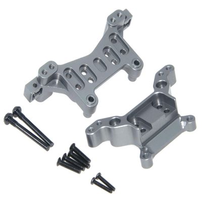Shock Tower Part Compatible with 16170 16180 MJX Hyper GO 16207 16208 16209 16210 H16BM H16GT H16DR H16 1/16 Rc Car Front Rear Shocks Mount Aluminum Alloy Metal Upgrade 2Pcs(Titanium)