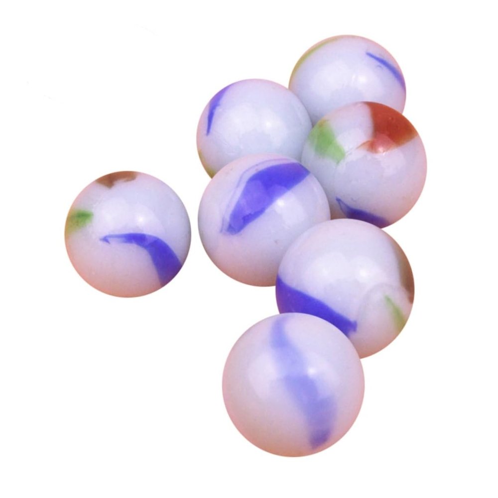 ibasenice 50pcs Patterned Glass Marbles Colored Glass Beads for Boy Girl Craft Smooth Texture Lightweight Portable for Games Decor Jewelry Making