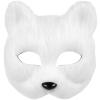 AOKWAWALIY Cat Fox Mask Therian Mask: Plush Cat s Stuff Realistic Animal Furry Easter Masquerade for Carnival Halloween Party Cosplay Costume view 1