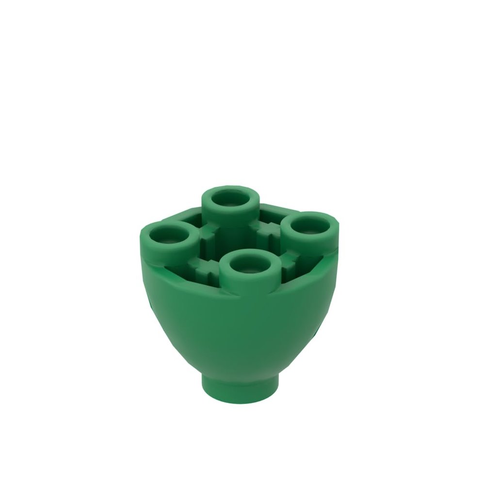 Gobricks GDS-1194 24947 30367 Brick Round 2x2x1 1/3 Inverted, Green, 50 pcs