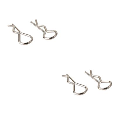 OSALADI 200pcs r Shape Rc Car Clips Set Stainless Steel Toy Model Body Shell Accessories for Scale