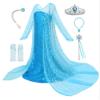 ReliParty Little Girls Snow Princess Dress Costume and Accessories, Blue,130 view 1