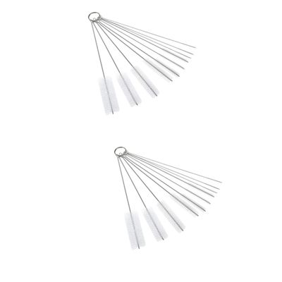 minkissy 20pcs Modern Straws Cleaning Brush Set Stainless Steel Nylon Brush Easy to Clean Straws Juice Funnels Kitchen Appliances