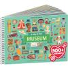 CUPKIN Sticker Book for Kids 2-4, 500+ Kids Stickers, A Day at The Museum 12 Coloring Pages 12 Side by Side Scenes, Fun Toddler Travel Activity Coloring and Sticker Books for Ages 4-8 + 8-10 view 1