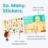CUPKIN Sticker Book for Kids 2-4, 500+ Kids Stickers, A Day at The Museum 12 Coloring Pages 12 Side by Side Scenes, Fun Toddler Travel Activity Coloring and Sticker Books for Ages 4-8 + 8-10 view 2