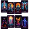 CRAFTERIAN Neon Tarot Cards 78 Tarot Cards Original Tarot Cards for Beginners and Experts with Guide Book and Foil EdgesFortune Telling Game, Divination Tools for All Skill Levels,. view 1