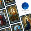 CRAFTERIAN Stained Glass Tarot Cards, 78 Tarot Deck with Foil Edges, Original Tarot Cards for Beginners and Experts with Guide Book, Fortune Telling Game, Divination Tools for All Skill Levels. view 3
