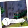 UPKOCH 50pcs Led Railroad Model Lamp Post Stainless Steel Street Lighting for Train Scenery Scale Led Environment Model for Train Layouts and School Projects view 3