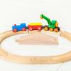 Abaodam Wooden Train Track Accessories 2-Pack Straight Pieces Compatible with Kids Wood Train Track Sets Educational Toy for Motor Skills and Creativity view 4