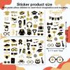300PCS+ Graduation Stickers Graduation Cap Stickers Congrats Grad Class of 2024 Stickers for Graduation Envelope Seals Grad Party Decoration Supplies view 3