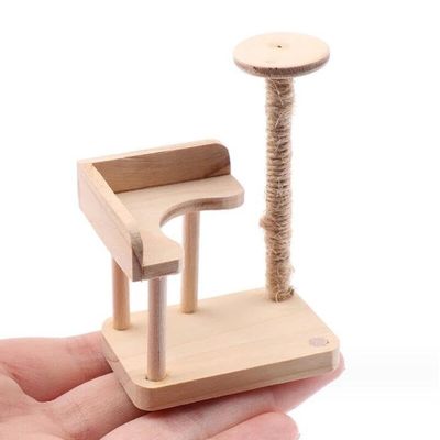 1:12 Scale 1/12 mini Furniture minihouse Miniature Cat Climbing Frame Miniature Cat Tree Farm Animals for Cat Tower Home Furniture Miniature Tower Wooden Cat mini House Birch