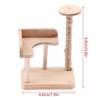 1:12 Scale 1/12 mini Furniture minihouse Miniature Cat Climbing Frame Miniature Cat Tree Farm Animals for Cat Tower Home Furniture Miniature Tower Wooden Cat mini House Birch view 2