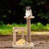 1:12 Scale 1/12 mini Furniture minihouse Miniature Cat Climbing Frame Miniature Cat Tree Farm Animals for Cat Tower Home Furniture Miniature Tower Wooden Cat mini House Birch view 3