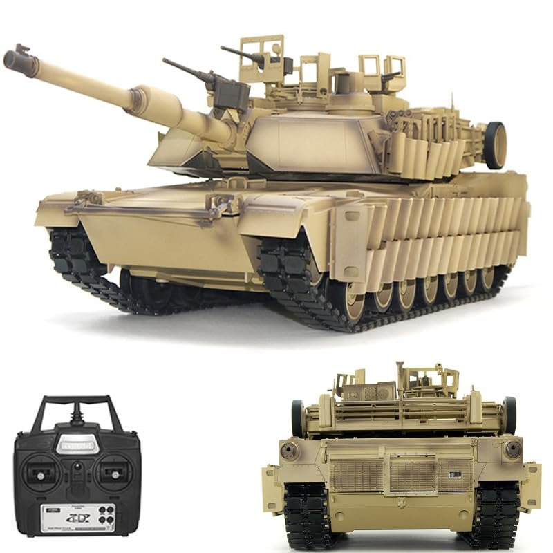Ssccgym Remote Control Heavy Tank US MIA2 SEP TUSK II Abrams RC Tank 1/16 War Military Vehicle Simulation Smoke Shooting Sound Effect Collection Model 67CM