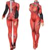 1/12 Scale Female Clothes,Female Tight Stretch Bodysuit Zipper Jumpsuit Combat Uniform Outfit Clothing for 6inch Action Figure Body (Red) view 1