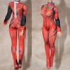 1/12 Scale Female Clothes,Female Tight Stretch Bodysuit Zipper Jumpsuit Combat Uniform Outfit Clothing for 6inch Action Figure Body (Red) view 2