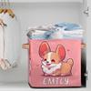 Foerrkelg Custom Name Cute Animals Storage Basket Personalized Foldable Storage Bin with Handle for Kids Boys Girls Toddlers Toys Dolls Clothes Family Home Nursery Dorm Bedroom,A Cute Dog 2 view 2