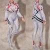1/12 Scale Female Clothes,Female Tight Stretch Bodysuit Zipper Jumpsuit Combat Uniform Outfit Clothing for 6inch Action Figure Body (White) view 2