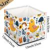 Foerrkelg Custom Name Cute Animals Storage Basket Personalized Foldable Storage Bin with Handle for Kids Boys Girls Toddlers Toys Dolls Clothes Family Home Nursery Dorm Bedroom,A Yellow Chick view 4