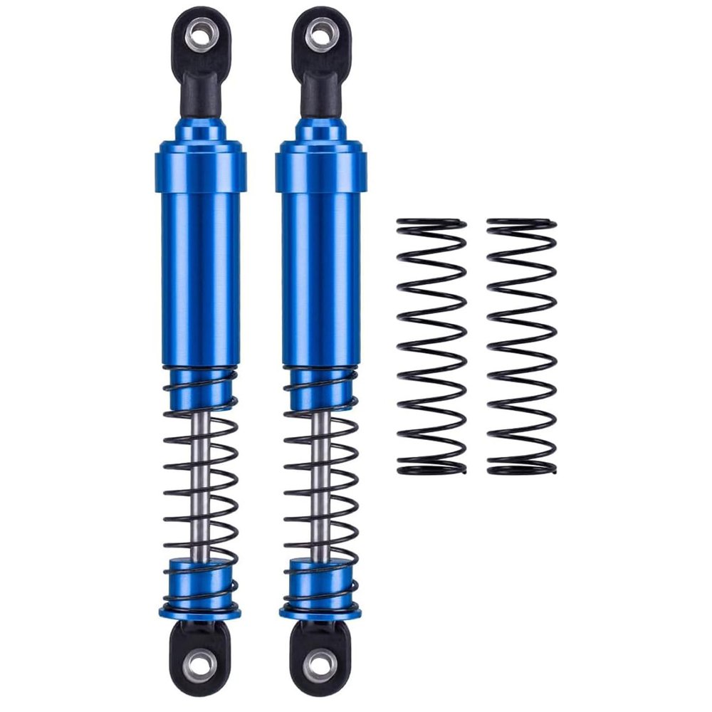 75mm-115mm Big Bore Shocks, RC Crawler Shocks for 1/10 RC Crawler LCG Chassis Gspeed V3 Element Enduro SCX10 TRX4 Gamde R1 Comp Builds DIY (Blue 115mm 2pcs)