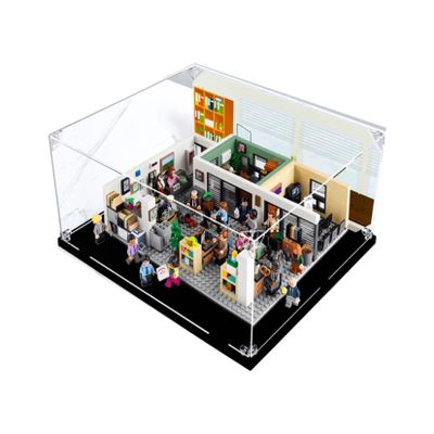 Acrylic Display Box Case for Lego21336 Office, Transparent Dustproof Display Box Compatible with Lego21336 Kits, ,Model Display Case