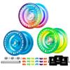MAGICYOYO Pack of 3 Responsive Yoyos K1 Tug Return Hubstacks Yo-yo for Kids Beginners Dual Purpose with Unresponsive Bearings Kit + 3 Bags+18 Yoyo Strings(Crystal Blue +Green Yellow +Blue Pink Yellow) view 1