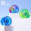 MAGICYOYO Pack of 3 Responsive Yoyos K1 Tug Return Hubstacks Yo-yo for Kids Beginners Dual Purpose with Unresponsive Bearings Kit + 3 Bags+18 Yoyo Strings(Crystal Blue +Green Yellow +Blue Pink Yellow) view 2